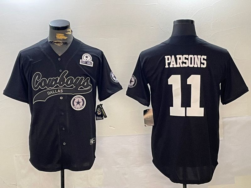 Men Dallas Cowboys #11 Parsons Black Joint Name 2024 Nike Limited NFL Jersey style 6->dallas cowboys->NFL Jersey